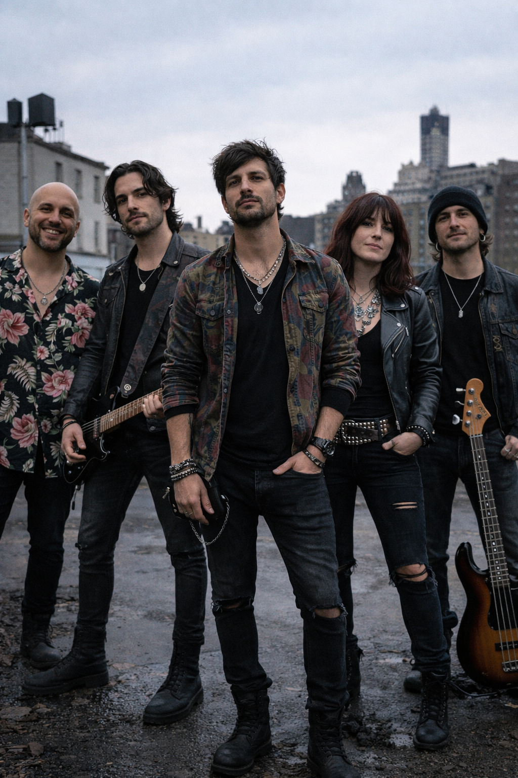 Foto de la banda en la calle